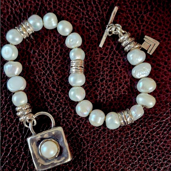 Silpada Vintage Silver with White Pearls Bracelet - Picture 1 of 8